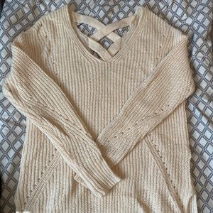 Waffle knit sweater